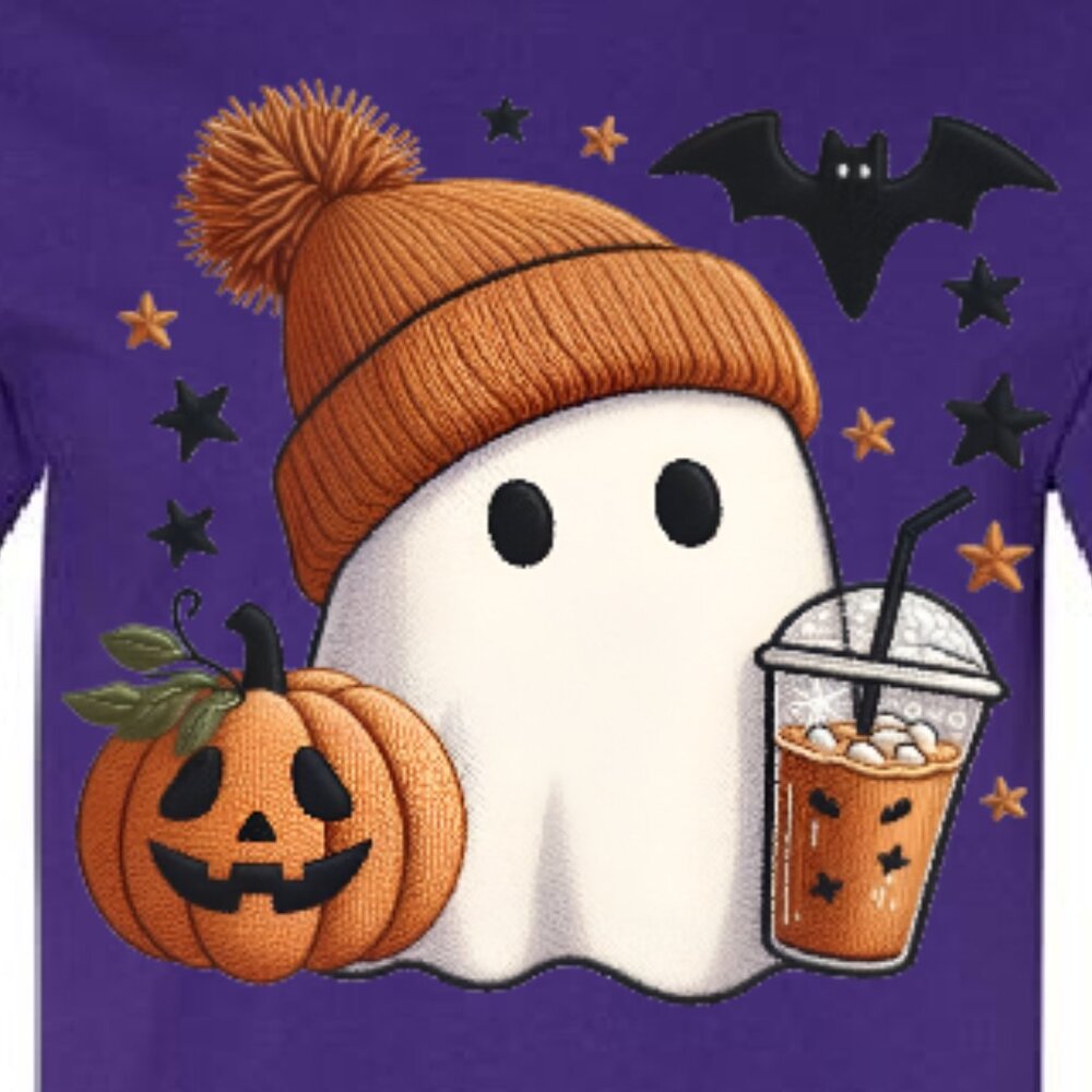 Patch Detailed ghost Graphic tee Halloween